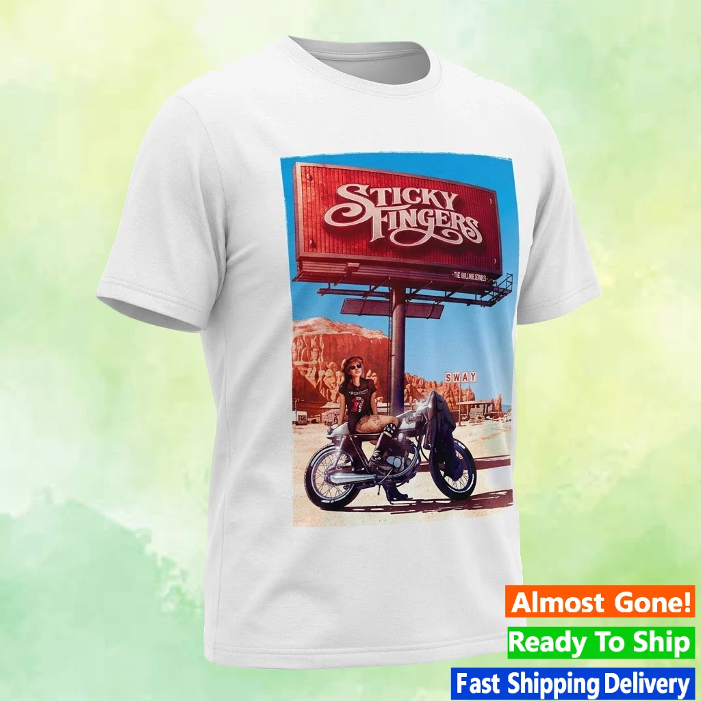 The Rolling Stones Sticky Fingers Dani Blázquez Motorcycle Art T-Shirt